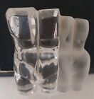 Maurice Legendre Man & Women Nude Torso Glass Casting  Art Deco Styling Unsigned