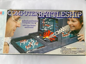 Computer Battleships MB 1977 Electronic Game Strategy Working Boxed + boats+pegs - Picture 1 of 12