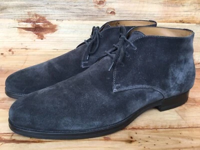 BOTAS CHUKKA SANTONI TOBILLO GAMUZA CUERO 10.5 HECHAS EN ITALIA MARRÓN Foto 1 de 4