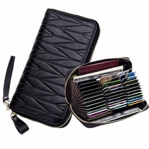 Leather Women Wallet Long RFID Zipper Closure Card Holder Clutch Money Purse Bag