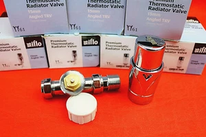 Iflo 15mm Polished Chrome TRV Replacement Head Senor/Straight Valve Body/Cover - Picture 1 of 4