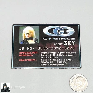 1:6 scale BBI Cy Girl Sky Collector ID Card for 12" Figures - Picture 1 of 3