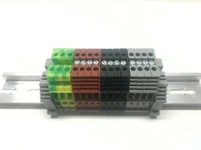 DIN Rail 3 Phase Power Distribution Terminal Block Kit KN-T12 12 AWG 20A 600V - Image 1 of 4