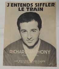 altes Notenblatt - J´entends siffler le train Richard Anthony Jacques Plant  (48