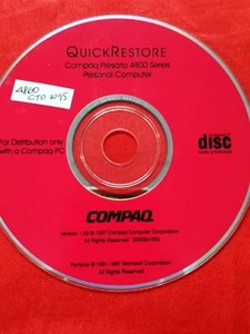 Genuine Compaq Presario Model 5027 WIN95 Quick Restore Disk - Picture 1 of 1