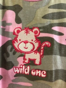 Bell Ranger Lil' Joey Girls' Wild One Camo Short-Sleeve Tee Size L  12-18 Mon - Picture 1 of 4