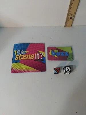 Scene It 80's Replacement Dice CD And Sealed Buzz Cards - Image 1 of 3