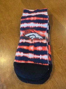 Denver Broncos Rock Em Unisex Multi-Stripe 3-Pack Sock Set - New - Picture 1 of 5