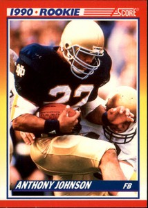 1990 Score #624 Anthony Johnson RC