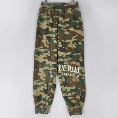 True Religion Pants Womens Small Green Camo High Rise Joggers Sweatpants Casual - Imagem 1 de 4
