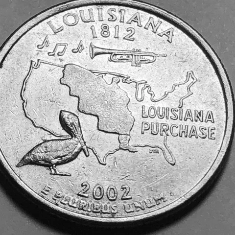 2002 D Louisiana Statehood quarter Cover