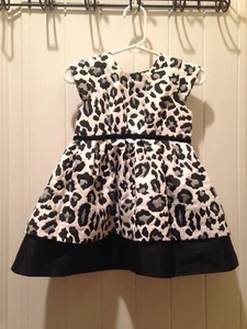 Pippa & Julie Baby Girls Dazzling Dress, size 18 mo,  black & white  polyester - Picture 1 of 5