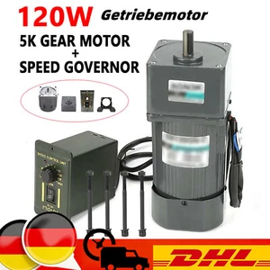 5K Getriebemotor Elektromotor Gear Motor w/ Drehzahlregler 1350 rpm 120 W DHL - Bild 1 von 10