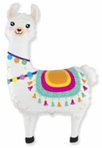 CUTE LLAMA BIRTHDAY PARTY BABY SHOWER 35" SUPERSHAPE FLEXMETAL FOIL BALLOON!