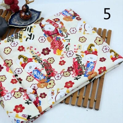 DIY Japanese Fabric Cotton Shiba Inu Kimono Curtain Craft Cloth Animals Printed - Image 1 of 4