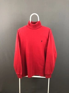 Ralph Lauren Turtleneck Pullover Top Cotton Men Size M Red - Picture 1 of 11