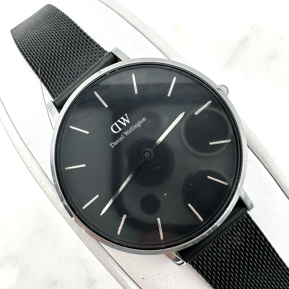 Daniel Wellington Ashfield Petite DW00100202 esfera negra 32 mm banda de malla negra Foto 1 de 4