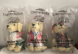 Raising Canes Christmas Vacation Holiday 3 Plush Pups Eddie Bethany Clark New - Picture 1 of 4