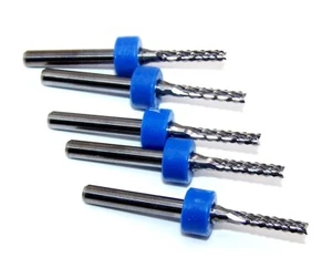 (5) REBABAS DE ROUTER DE CARBURO CORTE DIAMANTE DE 2,25 MM (0886") FT CON ANILLO 2100,0886,394 - Imagen 1 de 4