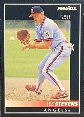 1992 Pinnacle #453 Lee Stevens California Angels Baseball Card - Image 1 of 2