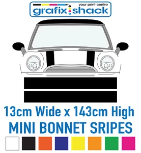 Motorhaubenstreifen Aufkleber für MINI One S Clubman Cooper Sticker Grafik Vinyl - Bild 1 von 2