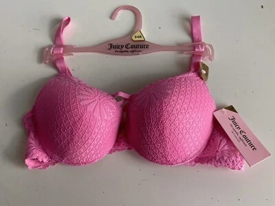 Sujetador Juicy Couture Sexy Extremo Push Up Talla 34B Rosa Fresa JC5250AW NUEVO Foto 1 de 4