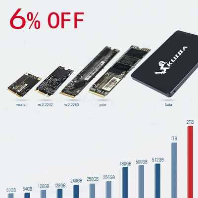 SSD 2.5" MSATA M.2 2242 / 2280 120GB 240GB 500GB  Solid State Drive Hard Sata3 - Image 1 of 4