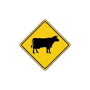 Letrero de metal de aluminio de aluminio diamante Xing con símbolo animal cruce de carretera 12x12 - Imagen 1 de 1