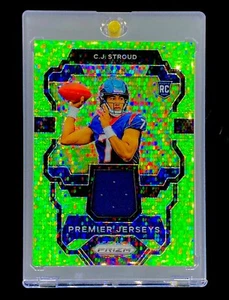 CJ STROUD NEON JERSEY ROOKIE RC Card Green Prizm Neon Holo 2023 - TEXANS - Picture 1 of 10