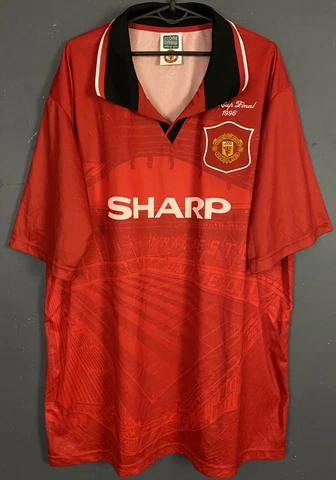 MENS FC MANCHESTER UNITED 1994/1995 RETRO REPLICA FOOTBALL SOCCER SHIRT SIZE 3XL Cover