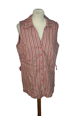 CHEMISE TUNIQUE LIN FEMME   °°°  BURTON   °°° SANS MANCHES . TAILLE 44 - Photo 1/4