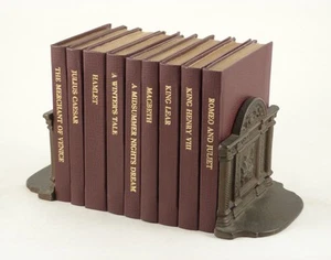 Temple Shakespeare Set of 9 w/vtg Bookends JM Dent London 1910-1912 eds. BCPA - Foto 1 di 13