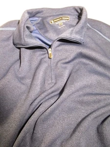 Pebble Beach Men’s XL Performance 1/4 Zip Blue Sweater Pull Over - - Picture 1 of 5