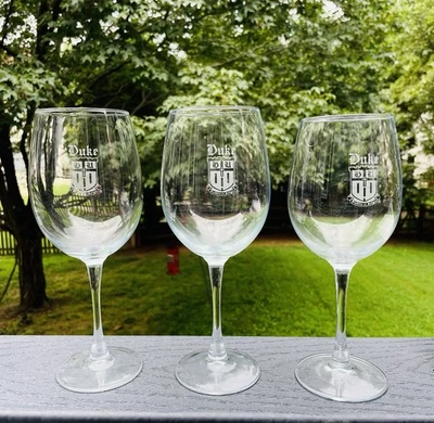 Набор из 3 стеклянных кубков геральдический герб Duke University с гравировкой - Изображение 1 из 4