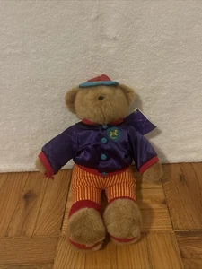 Peluche vintage 1991 FAO Schwarz Slugger Bear con etiqueta - Imagen 1 de 12