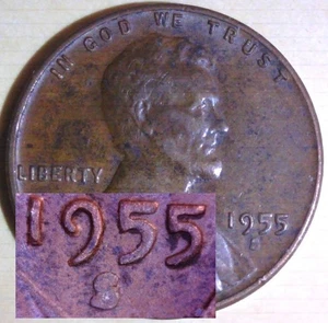 1955 S S/S ERROR {No Reserve} Very Nice Lincoln Wheat Penny P02 - Picture 1 of 5