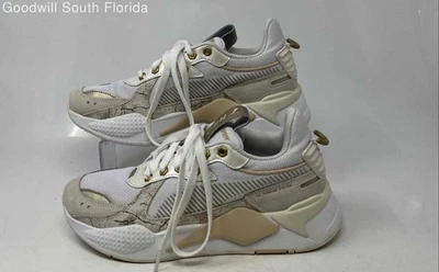 Puma Womens RS-X 397089-01 White Beige Low Top Lace-Up Sneaker Shoes Size 8.5 - Image 1 of 4