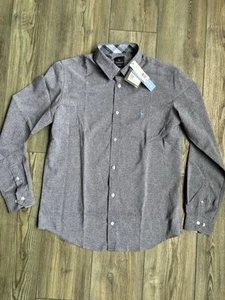 NWT- Tailorbyrd Boys Lux Performance Button Up Long Sleeve True Blue Shirt Sz XL - Picture 1 of 10