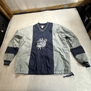 Vintage 90’s Georgetown Hoyas Herren Pullover Jacke Gr. Large blau/grau gefüttert - Bild 1 von 17