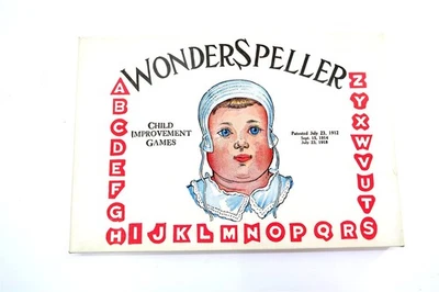 Antique 1918 WONDER SPELLER GAME by Ideal Book Builders in NEW / NOS Condition - Image 1 of 4