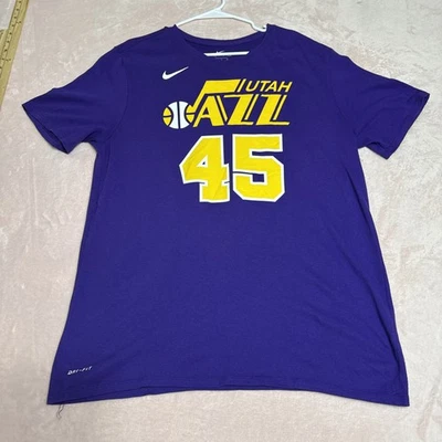 NWOT Men's XL Nike Dri-Fit NBA Utah Jazz Donovan Mitchell #45 Purple T-Shirt - Image 1 of 4