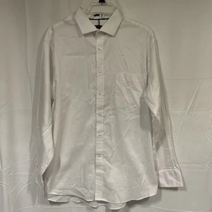 Tommy Hilfiger Reg. Fit Stretch Wrinkle Free White Dress Shirt 17-17 1/2 34/35 - Picture 1 of 4