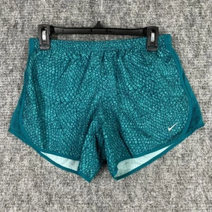 Nike Girls Running Gym Shorts Extra Large Green Alligator Print Lined Dri-fit - Picture 1 of 11