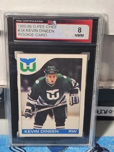 85-86 O-Pee-Chee Kevin Dineen Rookie KSA 8 🚨🚨🚨 Hartford Whalers - Picture 1 of 2
