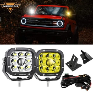 Auxbeam 5" LED Work Light Driving Pods + Mount Bracket Kit For Jeep Wrangler JK - Bild 1 von 12