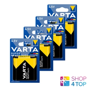 4 VARTA SUPER HEAVY DUTY 3R12 ZINC-CARBON BATTERY 1BL 4.5V 2012 EXP 2026 NEW - Picture 1 of 1