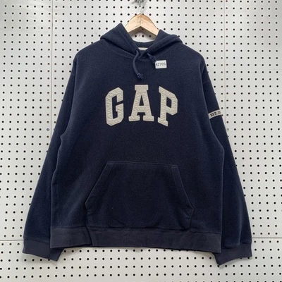 Sudadera con Capucha GAP Para Hombres De Colección Para Hombres L Azul Bordado Arco Deletreado Pullover Foto 1 de 4