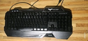 Havit HV-KB558CM Gaming Keyboard Rainbow Backlit USB Magic Eagle Multi-function - Picture 1 of 10