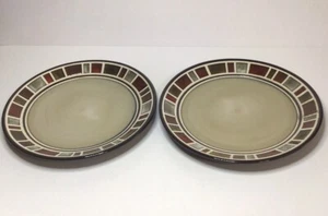 Juego de 2 platos de postre para ensalada de cimarrón rojo Gibson Elite de 8 3/8 pulgadas - Imagen 1 de 21