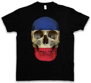 CLASSIC FRANCE SKULL FLAG T-SHIRT - Schädel Banner Fahne Frankreich - Picture 1 of 2